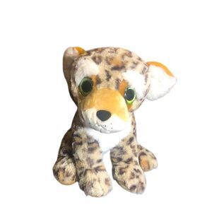 Hug & Luv Plush Cheetah With Big Glitter Eyes. Like new